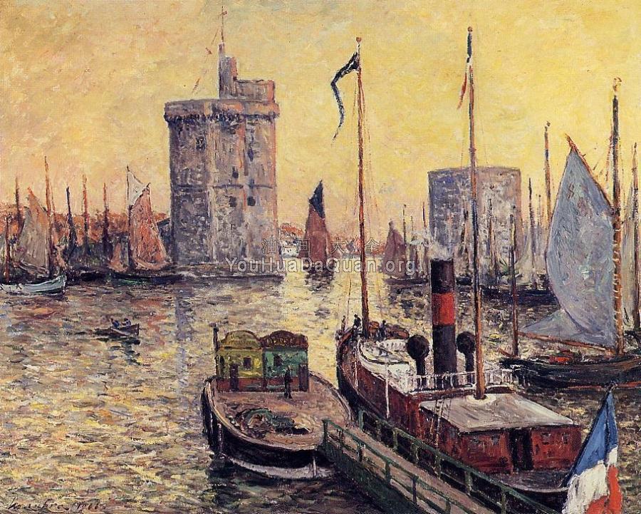 The Port of La Rochelle at Twilight - 马克西姆·莫福拉